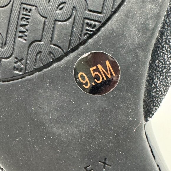 Alex Marie Womens Black Texture Leather Beaded Floral Formal Peptone Pump Sz 9.5 - Picture 11 of 11